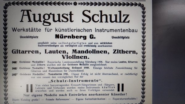 Meister Gitarre August Schulz Nürnberg 1917